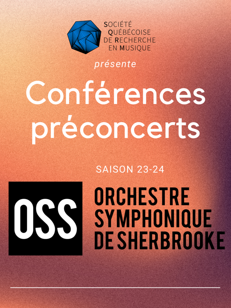 SQRM fière partenaire des Conférences préconcerts - saison 2023-24 de l'Orchestre symphonique de Sherbrooke