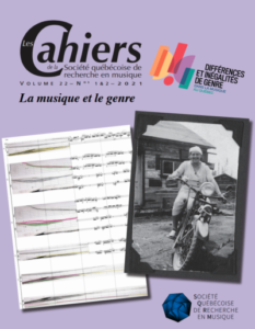 Cahiers de la SQRM, Volume 22, numéro 1-2, printemps 2021